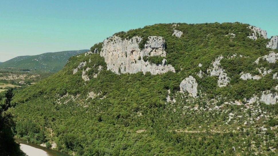 Falaise du Thaurac, vu de haut